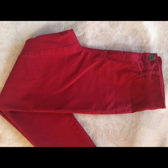 LN Red High Rise Jeggings Size 8 29” - Picture 2 of 7